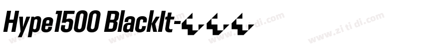 Hype1500 BlackIt字体转换